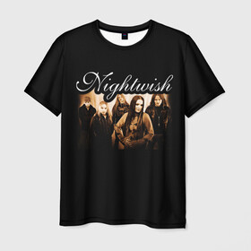 Мужская футболка 3D с принтом Nightwish , 100% полиэфир | прямой крой, круглый вырез горловины, длина до линии бедер | metal | nightwish | symphonic metal | tarja | tarja turunen | turunen | метал | найтвиш | симфоник метал | тарья | турунен