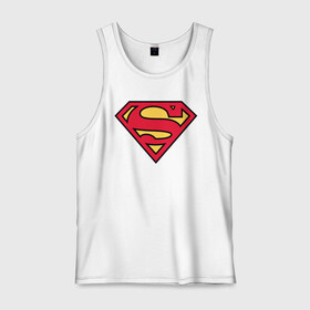 Мужская майка хлопок с принтом Superman logo , 100% хлопок |  | Тематика изображения на принте: clark kent | superman | кларк кент | супермен | супермэн