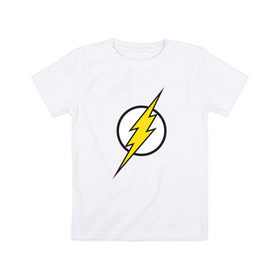 Детская футболка хлопок с принтом Flash , 100% хлопок | круглый вырез горловины, полуприлегающий силуэт, длина до линии бедер | barry allen | dc | dc comics | flash | барри аллен | флеш | флэш