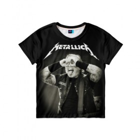 Детская футболка 3D с принтом Metallica , 100% гипоаллергенный полиэфир | прямой крой, круглый вырез горловины, длина до линии бедер, чуть спущенное плечо, ткань немного тянется | heavy metal | metal | metallica | гитара | группы | метал | металлика | музыка | рок | трэш метал | хєви метал