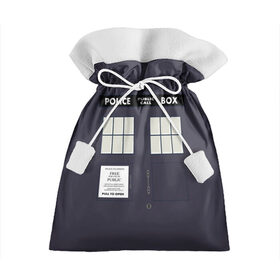 Подарочный 3D мешок с принтом Doctor Who , 100% полиэстер | Размер: 29*39 см | bbc | dimension | dr who | jenna coleman | jodie whittaker | matt smith | relative | resolution | space | tardis | the doctor | time | галлифрей | джоди уиттакер | доктор кто | тардис