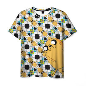 Мужская футболка 3D с принтом Jake Adventure Time , 100% полиэфир | прямой крой, круглый вырез горловины, длина до линии бедер | adventure time | dsgnosadchaya | vdosadir | время приключений | джейк | пендлтон уорд | финн