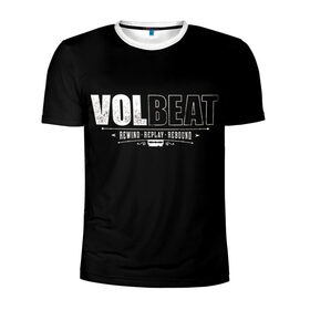 Мужская футболка 3D спортивная с принтом Volbeat , 100% полиэстер с улучшенными характеристиками | приталенный силуэт, круглая горловина, широкие плечи, сужается к линии бедра | groove metal | hardcore | psychobilly | rebound | replay | rewind | volbeat | волбит