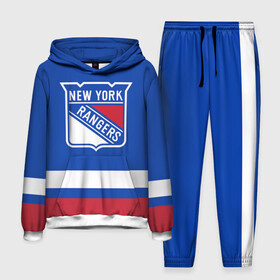 Мужской костюм 3D (с толстовкой) с принтом Нью Йорк Рейнджерс НХЛ ,  |  | hockey | new york | new york rangers | nhl | rangers | usa | нхл | нью йорк | нью йорк рейнджерс | рейнджерс | спорт | сша | хоккей | шайба