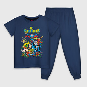 Детская пижама хлопок с принтом Justice League , 100% хлопок |  брюки и футболка прямого кроя, без карманов, на брюках мягкая резинка на поясе и по низу штанин
 | dc comics | flash | green lantern | justice league | shtatjl | superhero | superman. batman | wonder woman | аквамен | бэтмен | бэтмэн | бэтс | зеленый фонарь | лига справедливости | супермен | супс | флеш | флэш | чудо женщина
