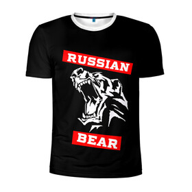 Мужская футболка 3D спортивная с принтом RUSSIAN BEAR - WILD POWER , 100% полиэстер с улучшенными характеристиками | приталенный силуэт, круглая горловина, широкие плечи, сужается к линии бедра | powerlifting | weight lifting | wild power | армрестлинг | пауэрлифтинг | россия | русский медведь | сила | спорт | тяжелая атлетика