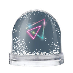 Снежный шар с принтом Неоновый треугольник , Пластик | Изображение внутри шара печатается на глянцевой фотобумаге с двух сторон | космос | красивый | неон | рисунок