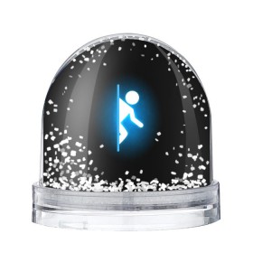 Снежный шар с принтом Portal , Пластик | Изображение внутри шара печатается на глянцевой фотобумаге с двух сторон | portal | игра | футболка | чёрный