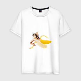 Мужская футболка хлопок с принтом Николас Кейдж в банане , 100% хлопок | прямой крой, круглый вырез горловины, длина до линии бедер, слегка спущенное плечо. | Тематика изображения на принте: mem | memes | актер | банан | знаменитость | мем | николас кейдж | прикол | смешная картинка | юмор