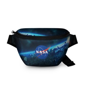 Поясная сумка 3D с принтом NASA , 100% полиэстер | плотная ткань, ремень с регулируемой длиной, внутри несколько карманов для мелочей, основное отделение и карман с обратной стороны сумки застегиваются на молнию | Тематика изображения на принте: galaxy | nasa | nebula | space | star | абстракция | вселенная | галактика | звезда | звезды | космический | наса | планеты