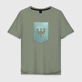 Мужская футболка хлопок Oversize с принтом GALLENTE , 100% хлопок | свободный крой, круглый ворот, “спинка” длиннее передней части | eve | eve online | gallente | галленте | игры | эмблема