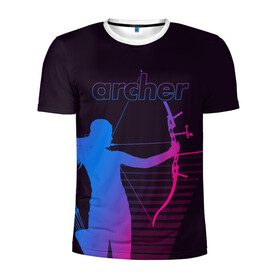 Мужская футболка 3D спортивная с принтом Archer , 100% полиэстер с улучшенными характеристиками | приталенный силуэт, круглая горловина, широкие плечи, сужается к линии бедра | archer | archery | bow | bow hunter | bowhunter | лук | лучник | стрельба из лука