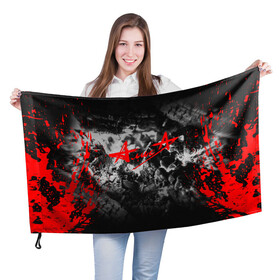 Флаг 3D с принтом АлисА , 100% полиэстер | плотность ткани — 95 г/м2, размер — 67 х 109 см. Принт наносится с одной стороны | alisa | rock | ussr | алиса | алиса группа | константин кинчев | рок | ссср
