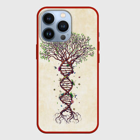 Чехол для iPhone 13 Pro с принтом Дерево жизни ,  |  | Тематика изображения на принте: бабочки | ветви | ветки | дерево | днк | жизнь | корни | крона | птички