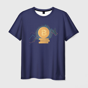 Мужская футболка 3D с принтом Биткоин , 100% полиэфир | прямой крой, круглый вырез горловины, длина до линии бедер | bitcoin | coin | cryptocurrency | currency | gold | mining | money | symbol | биткоин | богатство | валюта | деньги | золото | интернет | коин | крипта | криптовалюта | майнинг | символ | трейдер