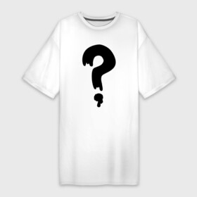 Платье-футболка хлопок с принтом Знак Вопроса ,  |  | футболка суса из гравити фолз