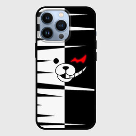 Чехол для iPhone 13 Pro с принтом MONOKUMA зубья ,  |  | danganronpa | monokuma | trigger happy havoc | аниме | игрушка | манга | медведь | монокума | монохром | мягкая игрушка робот | робот