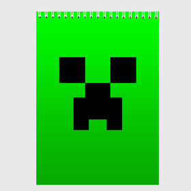 Скетчбук с принтом MINECRAFT , 100% бумага
 | 48 листов, плотность листов — 100 г/м2, плотность картонной обложки — 250 г/м2. Листы скреплены сверху удобной пружинной спиралью | Тематика изображения на принте: block | criper | cube | minecraft | pixel | блок | геометрия | крафт | крипер | кубики | майнкрафт | пиксели