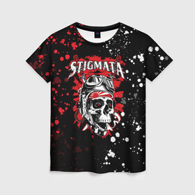 Женская футболка 3D с принтом Stigmata , 100% полиэфир ( синтетическое хлопкоподобное полотно) | прямой крой, круглый вырез горловины, длина до линии бедер | music | rock | stigmata | альтернатива | музыка | рок | стигмата | тарас уманскии