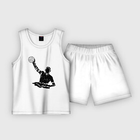 Детская пижама с шортами хлопок с принтом Ватерполист ,  |  | Тематика изображения на принте: polo | water polo | вода | водное поло | водный спорт | плавание | пловец | поло | спорт