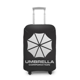Чехол для чемодана 3D с принтом Umbrella Corporation , 86% полиэфир, 14% спандекс | двустороннее нанесение принта, прорези для ручек и колес | corporation | umbrella | umbrella corporation | амбрела | амбрелла корпорейшн | военная корпорация | корпорация | фармацевтическая корпорация