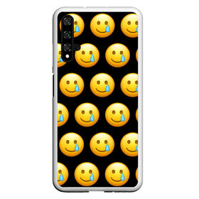 Чехол для Honor 20 с принтом New Emoji , Силикон | Область печати: задняя сторона чехла, без боковых панелей | Тематика изображения на принте: crying | emoji | smile | smiling face with tear | tear | плачущий | слеза | смайлик | улыбка | эмодзи