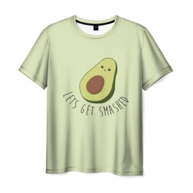 Мужская футболка 3D с принтом Авокадо , 100% полиэфир | прямой крой, круглый вырез горловины, длина до линии бедер | авокадо | мемы | минимализм | прикольные картинки | прикольные надписи | растение | фрукт