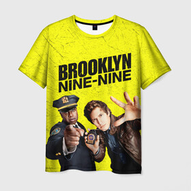 Мужская футболка 3D с принтом Brooklyn Nine-Nine , 100% полиэфир | прямой крой, круглый вырез горловины, длина до линии бедер | 7 сезон | 99 участок | brooklyn nine nine | бруклин | бруклин 9 9 | комедия