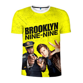 Мужская футболка 3D спортивная с принтом Brooklyn Nine-Nine , 100% полиэстер с улучшенными характеристиками | приталенный силуэт, круглая горловина, широкие плечи, сужается к линии бедра | 7 сезон | 99 участок | brooklyn nine nine | бруклин | бруклин 9 9 | комедия