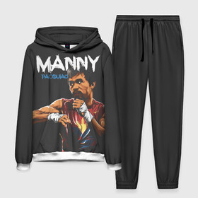 Мужской костюм 3D (с толстовкой) с принтом Manny ,  |  | manny pacquiao | pac man | pacquiao | бокс | мэнни пакьяо | пакьяо