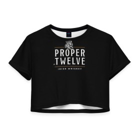 Женская футболка Crop-top 3D с принтом Conor McGregor (Proper Twelve) , 100% полиэстер | круглая горловина, длина футболки до линии талии, рукава с отворотами | 