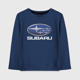 Детский лонгслив хлопок с принтом SUBARU , 100% хлопок | круглый вырез горловины, полуприлегающий силуэт, длина до линии бедер | 2020 | auto | forester | impreza | outback | sport | sti | subaru | tribeca | wrx | авто | автомобиль | автомобильные | аутбек | бренд | врх | импреза | марка | машины | оутбек | спорт | сти | субару | трибека | форестер