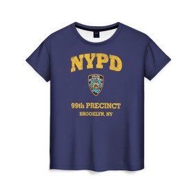 Женская футболка 3D с принтом Бруклин 9-9 департамент NYPD , 100% полиэфир ( синтетическое хлопкоподобное полотно) | прямой крой, круглый вырез горловины, длина до линии бедер | Тематика изображения на принте: 99 | brooklyn 99 | police | бруклин | бруклин 9 9 | девять девять | департамент | джейк | джеффордс | значок | логотип | нью йорк | перальта | сериал | терри | чарльз бойл