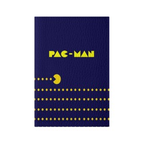 Обложка для паспорта матовая кожа с принтом PAC-MAN , натуральная матовая кожа | размер 19,3 х 13,7 см; прозрачные пластиковые крепления | 1980 | game | ghostbusters | pac man | игра | монстры | охотники за привидениями | пэкмен | уровень | ход