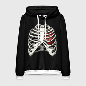 Мужская толстовка 3D с принтом My Heart , 100% полиэстер | двухслойный капюшон со шнурком для регулировки, мягкие манжеты на рукавах и по низу толстовки, спереди карман-кенгуру с мягким внутренним слоем. | bone | bones | chest | heart | hearts | love | organ | organs | ribs | skeleton | x ray | грудная клетка | кости | кость | орган | органы | ребра | рентген | сердца | сердце | скелет