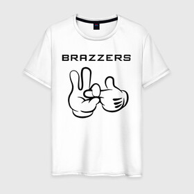 Мужская футболка хлопок с принтом Brazzers , 100% хлопок | прямой крой, круглый вырез горловины, длина до линии бедер, слегка спущенное плечо. | brazzers | анани | бразерс | браззерс | братья | звезда | надпись | прикол | проно хуб | сайт | 