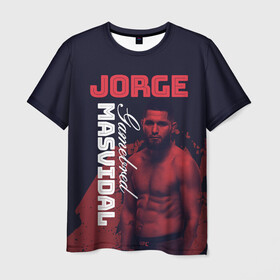 Мужская футболка 3D с принтом Jorge Masvidal , 100% полиэфир | прямой крой, круглый вырез горловины, длина до линии бедер | gamebred | jorge masvidal | masvidal | mma | ufc | масвидаль | мма | хорхе масвидаль