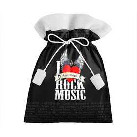 Подарочный 3D мешок с принтом ROCK , 100% полиэстер | Размер: 29*39 см | ac dc | beatles | iron maiden | kiss | metallica | nirvana | ozzy | pink floyd | queen | rock | rolling stones | ас дс | группа | крылья | музыка | надпись | перья | рок | сердце
