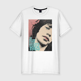 Мужская футболка хлопок Slim с принтом Mick Jagger , 92% хлопок, 8% лайкра | приталенный силуэт, круглый вырез ворота, длина до линии бедра, короткий рукав | Тематика изображения на принте: mick jagger | music | rock | rolling stones | музыка | рок