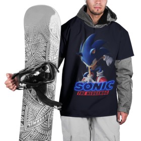 Накидка на куртку 3D с принтом Sonic , 100% полиэстер |  | sonic | sonic 2020 | ежик | кино | мультфильм | соник 2020 | соник фильм