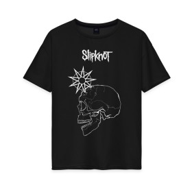 Женская футболка хлопок Oversize с принтом Slipknot , 100% хлопок | свободный крой, круглый ворот, спущенный рукав, длина до линии бедер
 | band | corey taylor | jim root | metal | mick thomson | slipknot | альтернативный | глэм | готик | гранж | грув | кори тейлор | крис фен | метал | музыка | пост | рок | слайпкнот | слипкнот | слипнот | хард