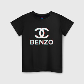 Детская футболка хлопок с принтом BBT BENZO GANG , 100% хлопок | круглый вырез горловины, полуприлегающий силуэт, длина до линии бедер | Тематика изображения на принте: bbt | benzo | benzo gang | big baby tape | ббт | бензо