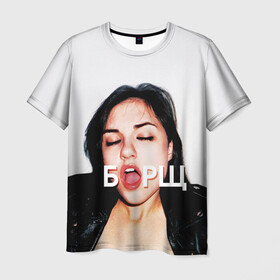 Мужская футболка 3D с принтом Borsch , 100% полиэфир | прямой крой, круглый вырез горловины, длина до линии бедер | borsch | grey | kiss | sasha | борщ | грей | губы | звезда | любовь | монашка | поцелуй | саша