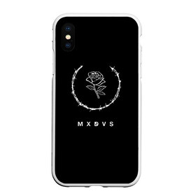 Чехол для iPhone XS Max матовый с принтом MXDVS , Силикон | Область печати: задняя сторона чехла, без боковых панелей | Тематика изображения на принте: +32 | 32 | logo | mxdvs | бренд | бренд mxdvs | бренловые картинки | лого | лого mxdvs | логотип | логотип mxdvs | мхдвс | прикольные картинки | роза | шипы
