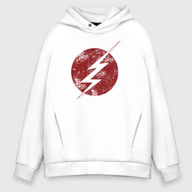 Мужское худи Oversize хлопок с принтом The Flash logo , френч-терри — 70% хлопок, 30% полиэстер. Мягкий теплый начес внутри —100% хлопок | боковые карманы, эластичные манжеты и нижняя кромка, капюшон на магнитной кнопке | the flash | vdzabma | флэш