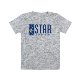 Детская футболка хлопок с принтом S.T.A.R. Labs , 100% хлопок | круглый вырез горловины, полуприлегающий силуэт, длина до линии бедер | the flash | vdzabma | флэш