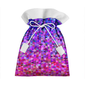 Подарочный 3D мешок с принтом Треугольники мозаика пиксели , 100% полиэстер | Размер: 29*39 см | абстракция | геометрия | детали | мозаика | пиксели | розовый | синий | тренды | треугольники | фигуры | фиолетовый