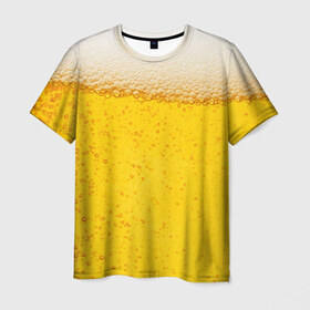 Мужская футболка 3D с принтом Пиво , 100% полиэфир | прямой крой, круглый вырез горловины, длина до линии бедер | пенное | хмельное