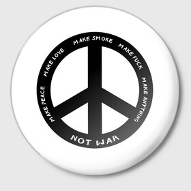 Значок с принтом Pacific ,  металл | круглая форма, металлическая застежка в виде булавки | hippie | love | pacific | peace | любовь | мир | надпись | пацифик | текст | фраза | хиппи