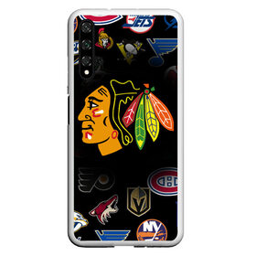 Чехол для Honor 20 с принтом Chicago Blackhawks (Z) , Силикон | Область печати: задняя сторона чехла, без боковых панелей | Тематика изображения на принте: anaheim ducks | arizona coyotes | boston bruins | buffalo sabres | calgary flames | canadiens de montreal | carolina hurricanes | chicago blackhawks | colorado avalanche | columbus blue jackets | dallas stars | detroit red wings | edmonton oil | hockey | 